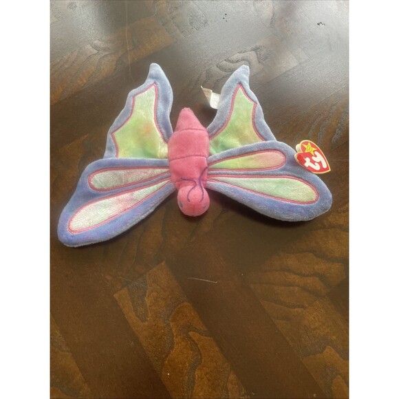 TY Beanie Babie Flitter the Butterfly Plush Toy - Pink/Purple - Picture 5 of 11